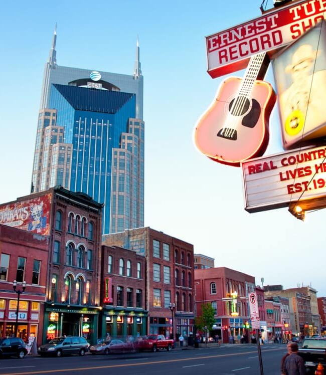 Downtown Nashville TN Guitar Sign