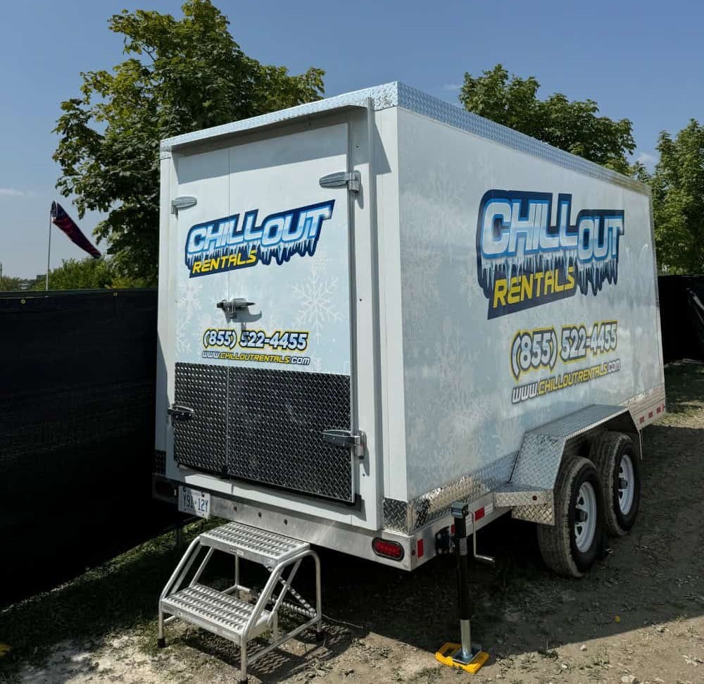 Chill Out Rentals electric cooler and freezer trailer for temporary cold storage during facility upgrades