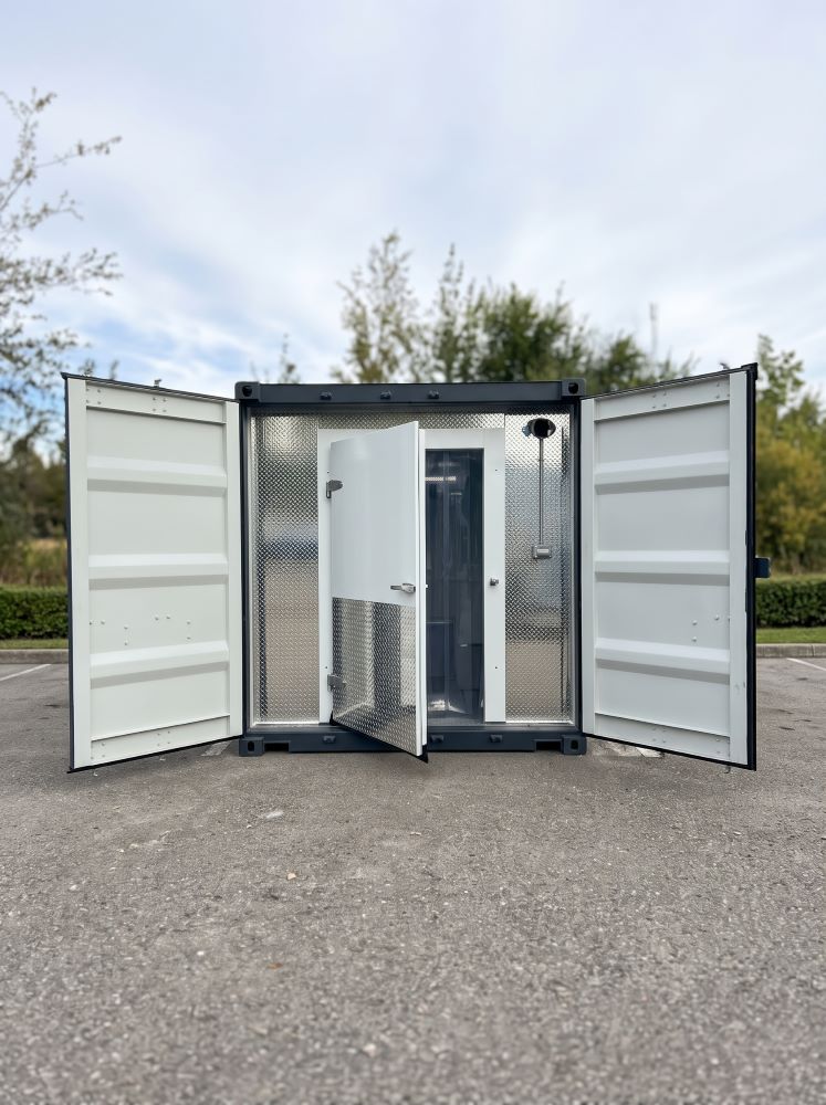 Dual Refrigerated Container for Rent Outside View